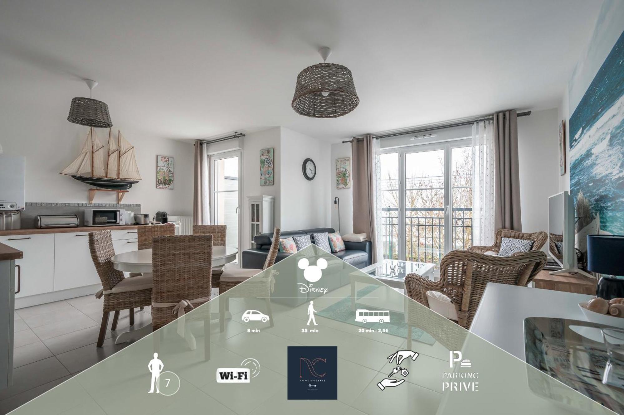 *Disneyland-Paris* 7Pers, Wifi, Netflix, Parking Монтеврен Екстериор снимка